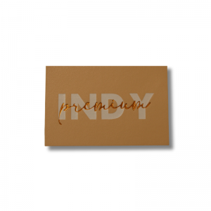 Etiqueta de Pu com Hot Stamping 2 Cores 4x6 PU Capadócia 4x6cm 2 cores  Hot Stamping 